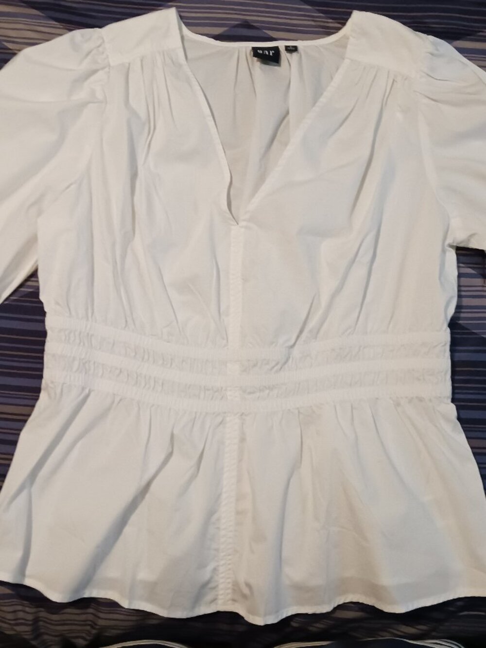 GAP White Peplum Blouse
